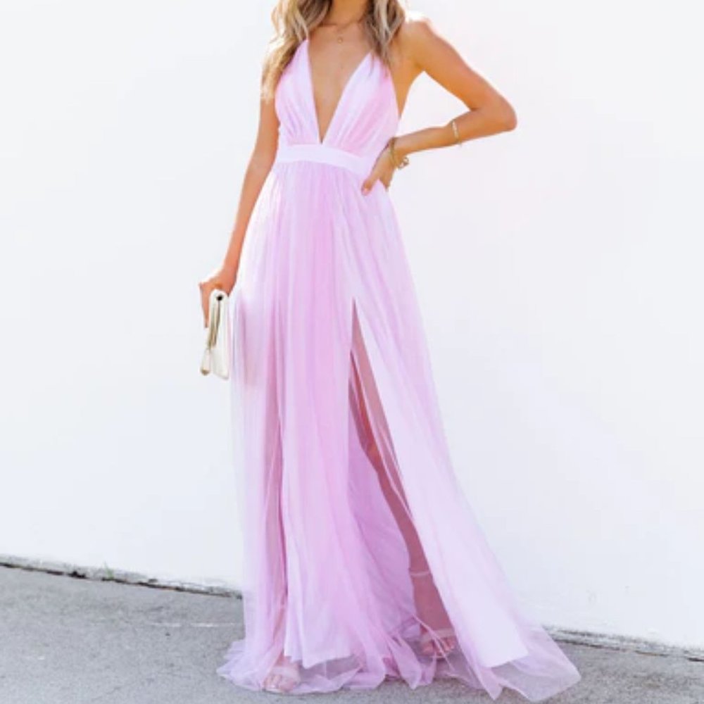 Petal Dust Maxi Dress - Lavender